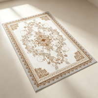 Tapis de salon rectangulaire en fibre de polyester à motifs rétro européens, décoration d'intérieur, prix d'usine