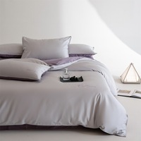 Ensemble de literie en coton 100% premium avec broderie délicate, housse de couette en percale de coton, qualité hôtelière, décoration de chambre à coucher