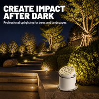 Lampu Sorot Pohon Dekoratif LED RGBW Warna Berubah IP65 Aluminium Taman Luar Ruangan DC/AC 24V 36W Dapat Disesuaikan Uplight CRI95 DMX512