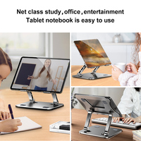 Support pliable pour ordinateur portable en alliage d'aluminium avec hauteur réglable, design ergonomique élégant pour ordinateur portable et tablette