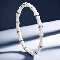 Bilezik En Acier inoksidable18k Trois Diamants Titane bilezik En Acier euro-américain modu Snap - on bilezik