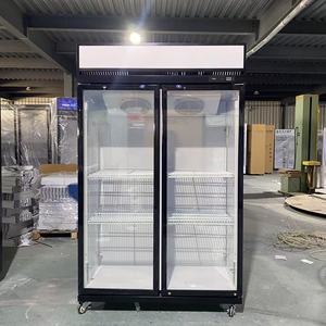 Réfrigérateur vertical à boissons à température unique avec <span class=keywords><strong>porte</strong></span> en verre trempé, dégivrage automatique et contrôle numérique - Product Image 3