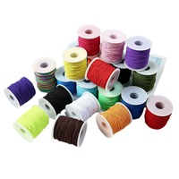 Cordon élastique tressé rond de 100 m/rouleau, disponible en plusieurs couleurs, 1 mm, en polyester et caoutchouc, imperméable, écologique, pour bricolage, vêtements et bracelets