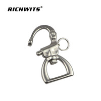 Manille pivotante en acier inoxydable 304/316 pour applications marines, de voile, de yacht et de gréement