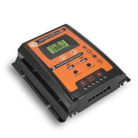 Contrôleur de charge solaire PWM EXLIPORC 45A/50A personnalisé en gros, 12V/24V AUTO, écran LCD, génération d'énergie photovoltaïque intelligente