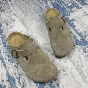 Pantuflas Boston Clog Importadas de Alemania BK para zapatos color tabaco, de gamuza, suela suave, puntera cerrada, tipo sin cordones, planas para la temporada de verano - Product Image 3