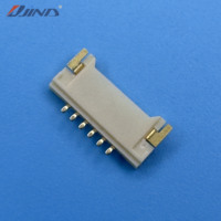 Connecteur SMT JINDA 1.25mm 1.25T-4-6A 6 pas 1.0A 125V en bronze phosphoreux, type ultra-fin pour carte PCB, prise horizontale SMD