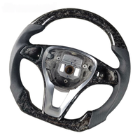 Volant en fibre de carbone pour Mercedes Benz Classe E W213, volant personnalisé à fond plat