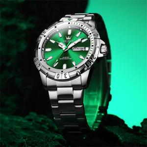 Reloj de Cuarzo Luminoso a Prueba de Agua de Acero Inoxidable con Calendario, 5560 Estilos Más Vendidos, Logotipo Personalizado OEM, ODM, para Hombre - Product Image 4