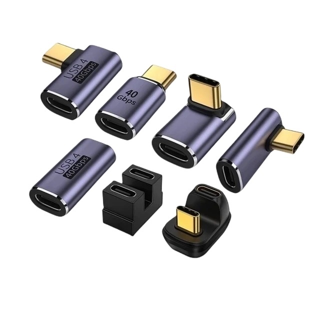 100W Metal USB 4.0 Type C Adapter OTG 40Gbps Fast Data Transfer Tablet USB-C Charging Converter for Phone Macbook Air Pro Laptop