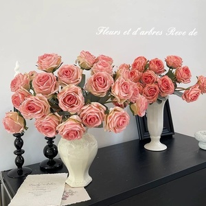 Fatto <span class=keywords><strong>a</strong></span> mano High-in giardino <span class=keywords><strong>Monet</strong></span> ispirato ai ornamenti di stoffa Rose decorazione tavolo da pranzo per soggiorno per ristoranti - Product Image 2