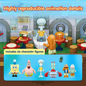 Bloc de construction Miniature paysage modèle de Krusty <span class=keywords><strong>Krab</strong></span> ensemble de blocs de construction éducatifs jouet pour enfants - Product Image 5