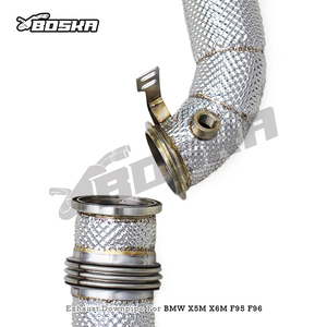 Tuyaux d'échappement personnalisés en acier inoxydable SS304 pour BMW X5M/X6M F95/F96/LCI 4.4TT 2020-2024 avec bouclier thermique et collecteur sport en stock - Product Image 6