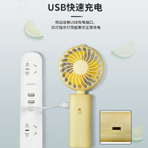 Mini ventilador portátil de mano con diseño plegable, alimentación USB recargable para uso en oficinas y dormitorios de estudiantes - Product Image 4