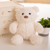 Peluche super douce en fourrure de lapin Brosse à cheveux Jouet mignon petit ours avec rembourrage en coton PP 26 cm Unisexe pour les âges 14+