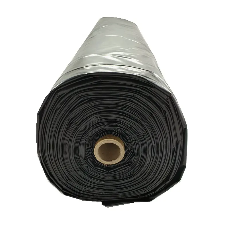 200um Black plastic sheeting roll for builder film plastic construction grade plastic sheeting roll factory