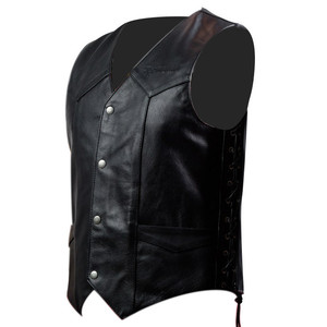 Gilet en cuir Carburo Camelot Noir L - Product Image 1