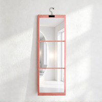 Miroir mural suspendu en feutre léger, réutilisable, portable, pliable, triple panneau, pleine longueur, miroir mural, miroir de maquillage de voyage
