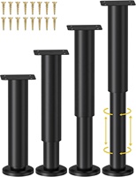 Pieds de support de lit réglables en hauteur pour cadre de lit/entretoise centrale, pour lit/canapé/armoire/pouf/coffre de rangement/pièces de rechange pour lit lourd