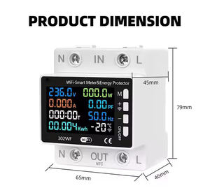 SLS Tuya pengukur energi Daya Cerdas WiFi, pelindung voltase bawah tegangan berlebih arus berlebih berlebih otomatis potong - Product Image 6