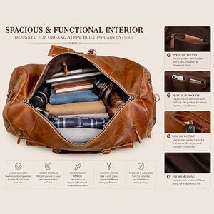 Handmade Genuine <b>Leather</b> Sports Duffel for Gym Travel and <b>Weekend</b> Use Stylish Overnight Carry <b>Bag</b> for <b>Men</b> and Women Wholesale - Product Image 2