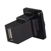 Module de montage sur panneau USB 2.0 et 3.0 avec interface fixée par vis pour extension de tableau de bord de châssis de PC