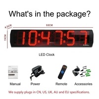 Jam Dinding Digital GX Precise Timing Layar Besar Penghitung Waktu Mundur untuk Industri, Olahraga Luar Ruangan, Pertandingan, Balapan, Produsen