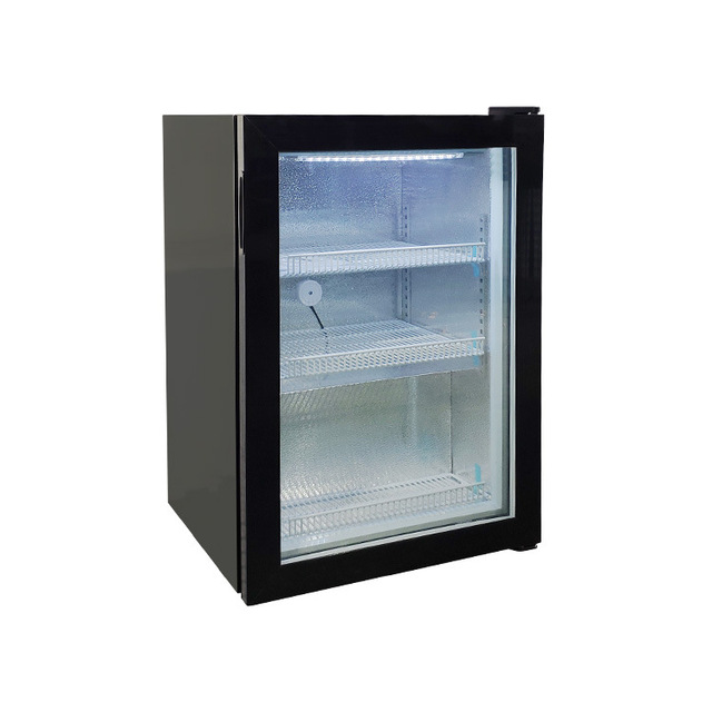 Single Door Vertical Freezer Cooler Fridge 98L Showcase Chiller Beverage Display Glass Door Ice Maker Fridge