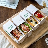 Boîte à emporter en carton style tiroir pour sandwichs, rouleaux de pain, tamagoyaki, toast, hot-dogs, pâtisseries et autres aliments