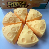 Juguete de Goma con Forma de Queso Realista, Antiestrés, para Apretar y Aliviar el Estrés, Juguete de Comida para Niños y Niñas