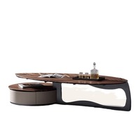 Table basse minimaliste belle feuille de designer créative en forme spéciale salon meuble TV ensemble meubles