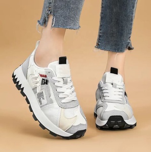 Tendance de la mode féminine chaussures de Ballet plat Evergreen dentelle supérieure maille antidérapant rehaussement plate-forme printemps respirant anti-dérapant - Product Image 4
