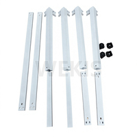 Pieds de table carrés en métal Wekis blancs avec patins de nivellement pour mobilier de bureau et de salle à manger – Vente en gros