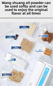 เครื่องซีลสูญญากาศแบบพกพา R-PACK สำหรับใช้ในบ้าน - เครื่องถนอมอาหารขนาดกะทัดรัดพร้อมการใช้งานแบบสัมผัสเดียว พกพาสะดวก - Product Image 5