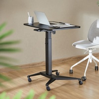 Mobilier de bureau moderne et ergonomique, hauteur réglable, poste de travail Mobile, bureau sur pied avec grande surface de travail et roue