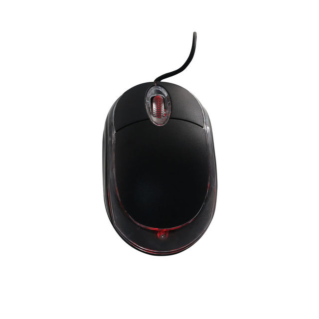 Factory Wholesale Wired USB Gaming LED Backlit 3D Ergonomic Optical Mouse Black for PC Desktop Office Use