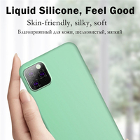 Pour iPhone11 Pro Max XS XR 8 6S Plus housse de protection en Silicone liquide pour iPhone 12 12 Pro 12 Pro max