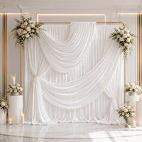 Tissu de rideau de fond uni en soie glacée extensible pour drapage de plafond de mariage, idéal pour la décoration de fêtes, de scènes et d'événements
