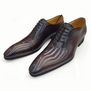 XuanWu A647 Nouveau Modèle 2026 – Chaussures Richelieu Homme en Cuir Véritable à Bout Renforcé, Style Habillé, à Enfiler, à Pois, pour Automne/Hiver - Product Image 5