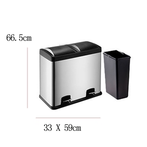 <span class=keywords><strong>Cubo</strong></span> <span class=keywords><strong>de</strong></span> <span class=keywords><strong>Basura</strong></span> Doble para Cocina <span class=keywords><strong>de</strong></span> 2 x <span class=keywords><strong>30</strong></span> <span class=keywords><strong>L</strong></span> con Cubos Interiores, Cubos <span class=keywords><strong>de</strong></span> <span class=keywords><strong>Basura</strong></span> y Reciclaje <span class=keywords><strong>de</strong></span> <span class=keywords><strong>Acero</strong></span> <span class=keywords><strong>Inoxidable</strong></span> - Product Image 2