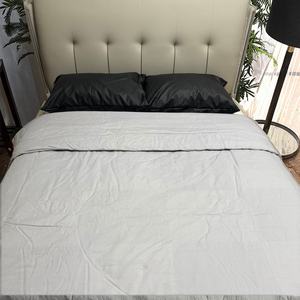 Housse de <span class=keywords><strong>couette</strong></span> en fibre d'argent 10% (gris foncé crépusculaire)-Conducteur antistatique double face pour le linge d'hôtel - Product Image 3