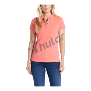 Camiseta de manga corta informal de secado rápido para mujer, personalizada, con estampado en el pecho, bloques de color, que absorbe la humedad y con distintivo de rendimiento. - Product Image 1