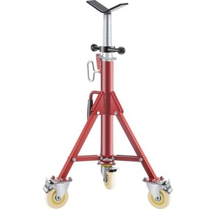 Soporte móvil con ruedas y altura ajustable para tubos en V, soportes para tuberías de 28''-52'' - Product Image 3