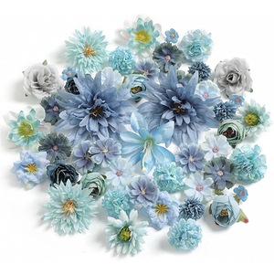 Fantaisie bricolage conception mixte tête de fleur artificielle gâteau accessoires matériel Pack thème fête d'anniversaire gâteau décoration fournitures - Product Image 4