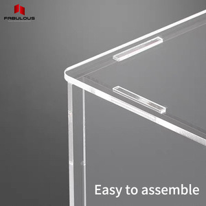 Tùy chỉnh kích thước rõ ràng ép đùn nhựa acrylic trường hợp tuyệt vời nơi thẻ Rack hiển thị với nắp hộp Acrylic để hiển thị - Product Image 2