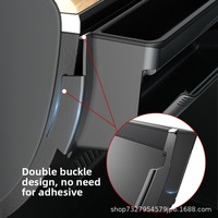 Boîte de rangement en gel de silice ABS miniature FML ZWH-260520 avec 1 à 3 compartiments pour téléphones portables, lunettes, conçue pour les véhicules Tesla