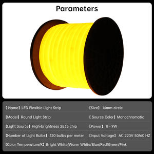 <span class=keywords><strong>Ruban</strong></span> <span class=keywords><strong>LED</strong></span> flexible néon 12V, étanche IP67, extérieur, SMD 2835, 360° rond, WS2811 Pixel, 50m, mini, <span class=keywords><strong>bleu</strong></span>, RVB - Product Image 5