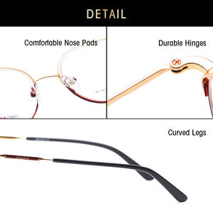 Gafas redondas de metal grises Jack 5096, montura óptica unisex para miopía, tamaño mediano, para rostros ovalados - Product Image 3