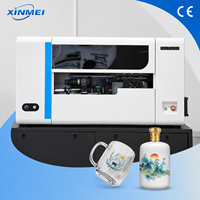 Imprimante UV compacte Xinmei pour canettes et petits pots, machine d'impression rotative à 360 degrés pour bouteilles de bière artisanale