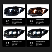 Feux avant LED pour BMW Série 1 E87 2004-2011, ensemble de phares LED style Fang, double couleur, projecteur DRL, phare à lentille